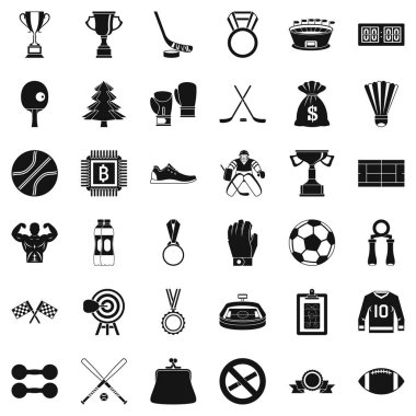 Kupa Icons set, basit tarzı