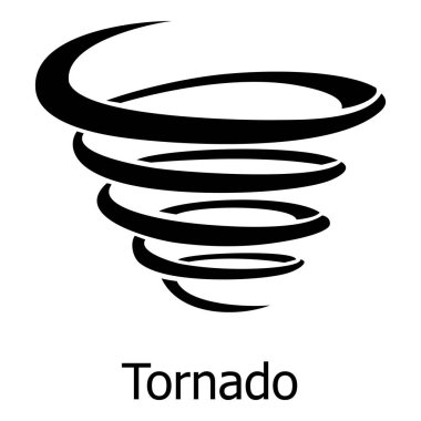 Tornado icon, simple style clipart