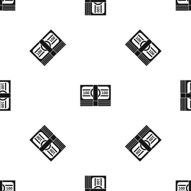 Para desen sorunsuz siyah paket