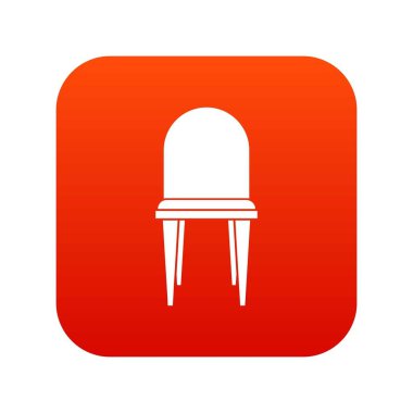 Sandalye simge dijital kırmızı