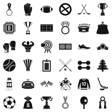 Tek tip Icons set, basit tarzı