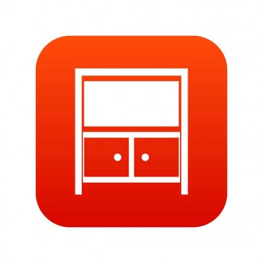 Vintage büfe simgesi dijital kırmızı