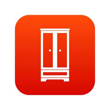 Dolap simgesi dijital kırmızı