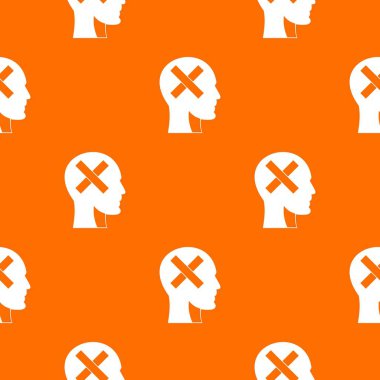 İnsan kafası ile Dikişsiz desen içinde çapraz