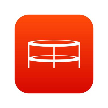 Dijital kırmızı simge bir yuvarlak sehpa