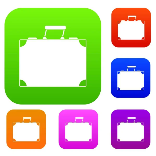 Reisetasche set farbkollektion — Stockvektor