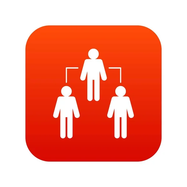 社会网络图标数字红色 — 图库矢量图片