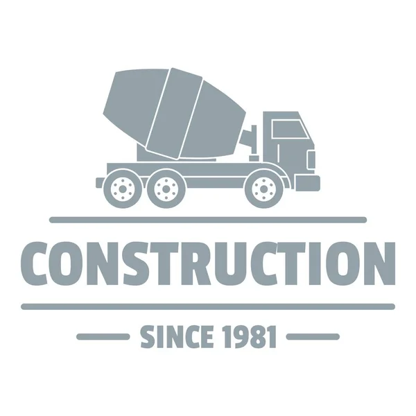 Logo firmy budowlane, prosty styl szary — Wektor stockowy