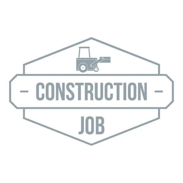 Logotipo de servicio de construcción, estilo gris simple — Vector de stock