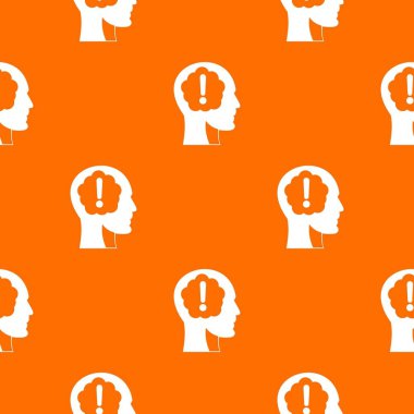 Kafa içinde ünlem işareti ile Dikişsiz desen