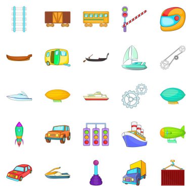 Taşıma Icons set, karikatür tarzı