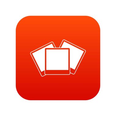 Düğün davetiye kartları simgesi dijital kırmızı