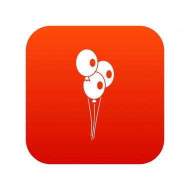 Düğün balonlar simgesi dijital kırmızı