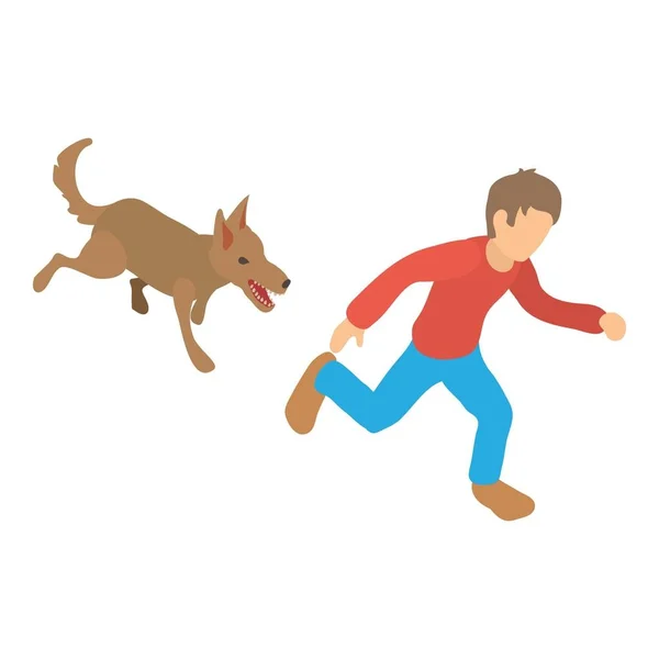 Icône de chien en colère, style 3d isométrique — Image vectorielle