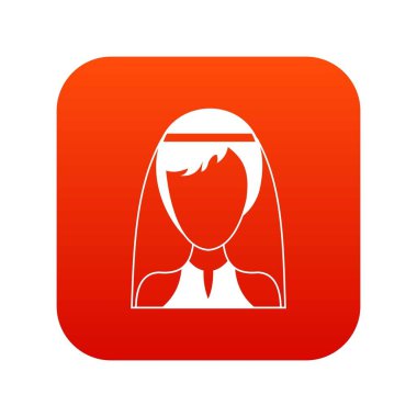 Güzel gelin simge dijital kırmızı