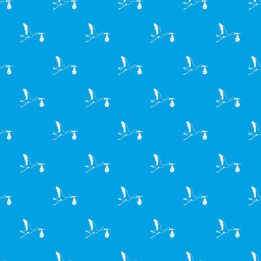 Leylek taşıma deseni kesintisiz mavi