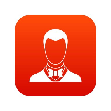 Damat simgesi dijital kırmızı