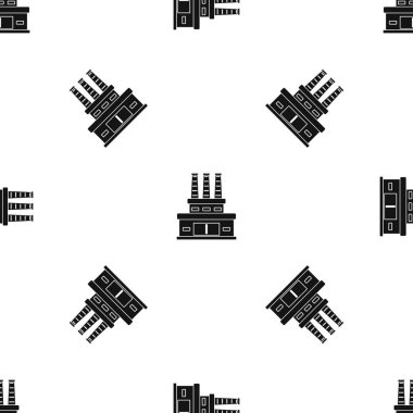 Büyük petrol rafinerisi desen sorunsuz siyah