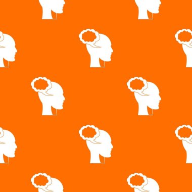 Konuşma balonu kesintisiz insan kafa desenli