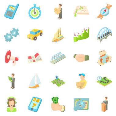 Teslimat Icons set, karikatür tarzı için ödeme