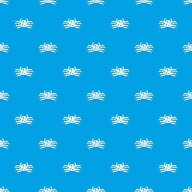 Yengeç deniz hayvan desen kesintisiz mavi
