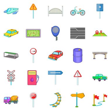 Yön Icons set, karikatür tarzı