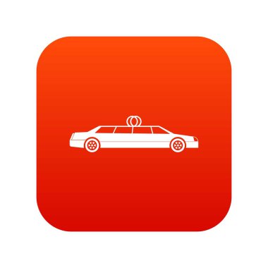 Düğün araba dekorasyon simgesi dijital kırmızı