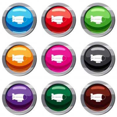 Retro zeplin 9 koleksiyonu ayarla