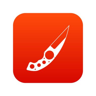 Küçük bıçak simgesi dijital kırmızı