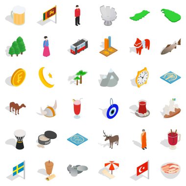 Yıldız Icons set, izometrik stili