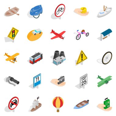 Genel bakış Icons set, izometrik stili