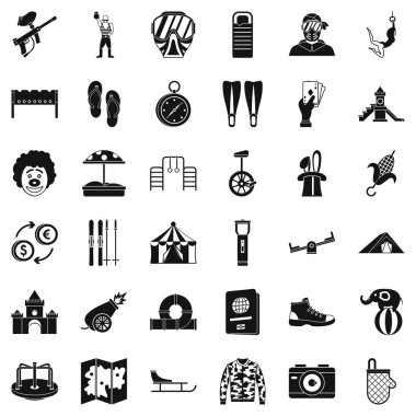 Gezinti Icons set, basit tarzı