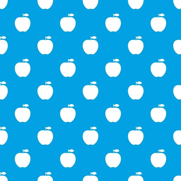 アップル パターン シームレスな青 — ストックベクタ