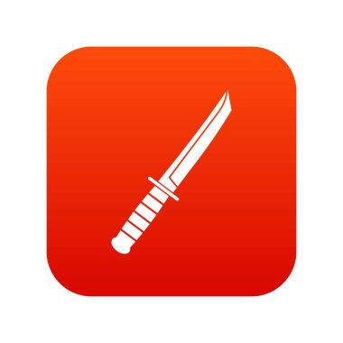 Küçük bıçak simgesi dijital kırmızı