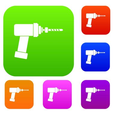 Tıbbi matkap renk koleksiyonu ayarla