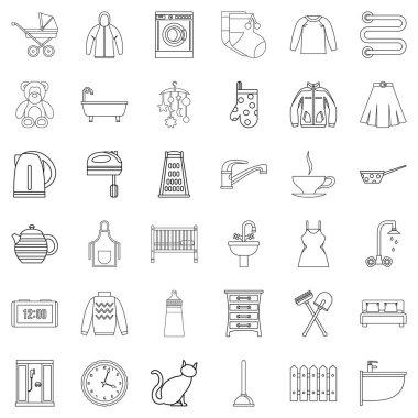 House Icons set, anahat stili