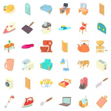 Cihaz Icons set, karikatür tarzı