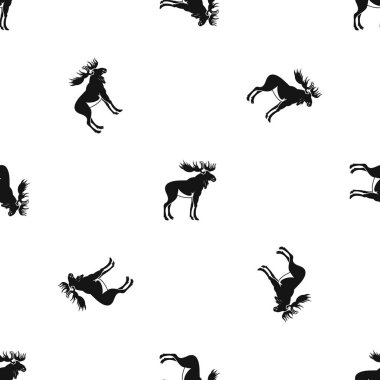 Geyik desen sorunsuz siyah