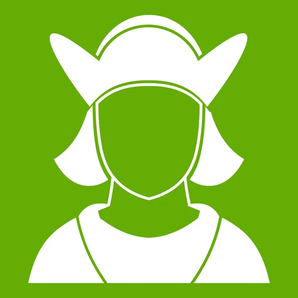Hombre avatar icono verde — Vector de stock