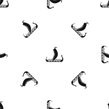 Ortaçağ tekne desen sorunsuz siyah