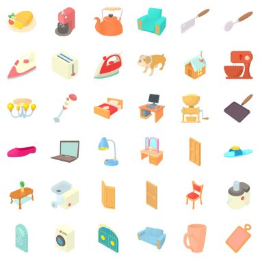 Izgara Icons set, karikatür tarzı