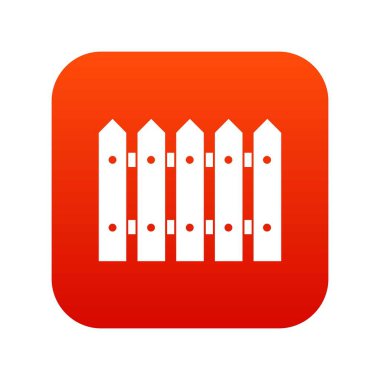 Ahşap çit simgesi dijital kırmızı