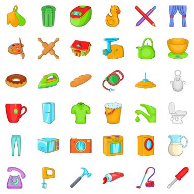 Demir simgeler ayarla, tarzı çizgi film