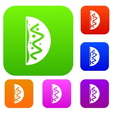 Asya yemek renk koleksiyonu ayarla