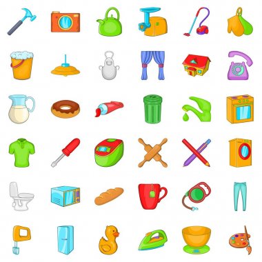 Icons set, karikatür tarzı çekiç