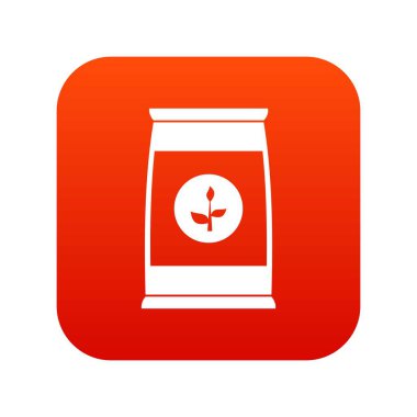 Paket simgesi dijital kırmızı çiçek tohumları