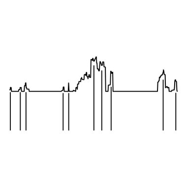 Ses Ekolayzır simgesi, basit siyah stil