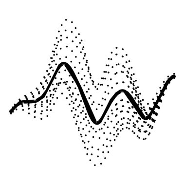 Ses Ekolayzır elektronik simgesi, basit siyah stil