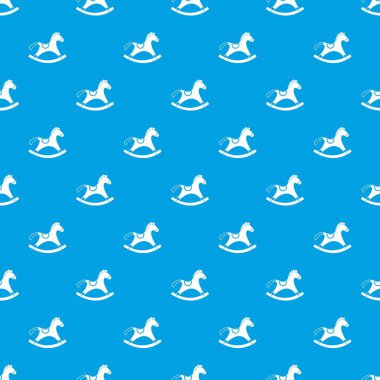 Sallanan at desen kesintisiz mavi