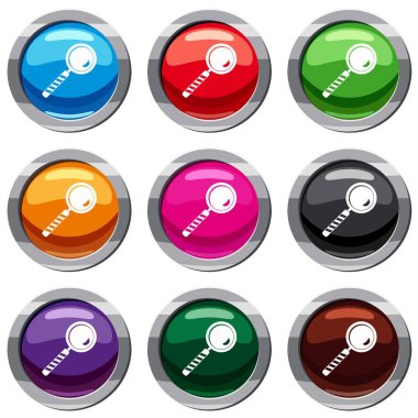 Büyüteç camı 9 koleksiyonu ayarla